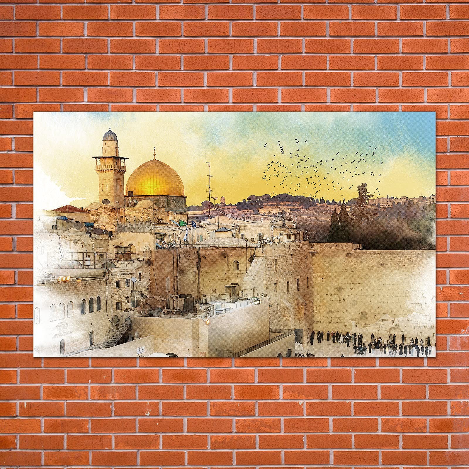 Jerusalem Western Wall Backdrop for Jewish New Year Rosh Hashanah Sukkot