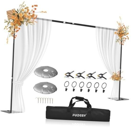 Backdrop Stand Heavy Duty Adjustable Photo Background Pipe and Drape 8.5x10ft