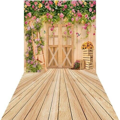 10’x20’CP Wooden Wall Floor Scenic Microfiber Fabric background backdrop BHF1232