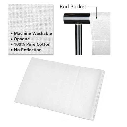 Photo Video Studio 12 x10ft 100% Muslin White Backdrop with 10 x 8.5ft Stand