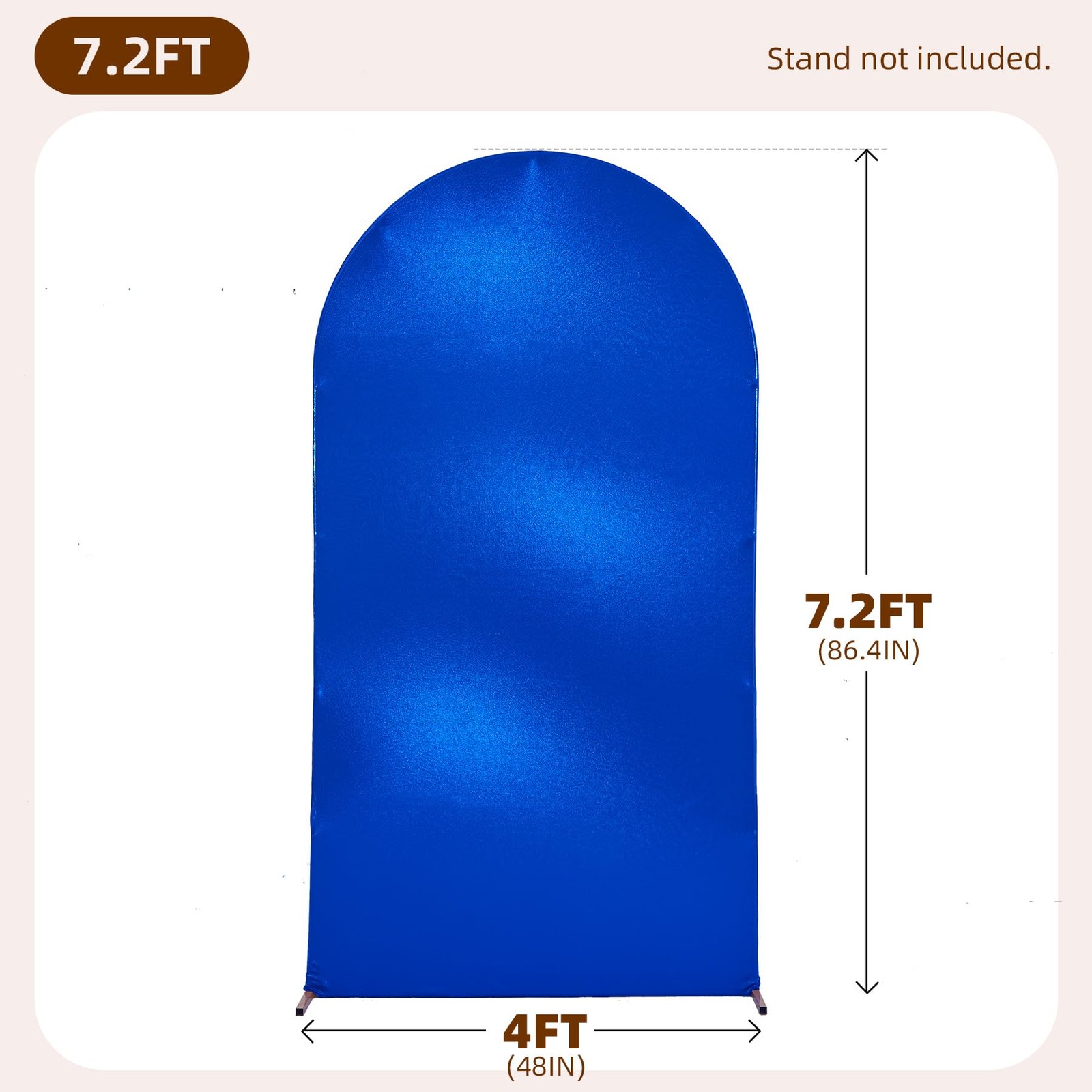 Shimmer Royal Blue Arch Backdrop Cover 7.2ft,Glitter Spandex Fitted Chiara Co…