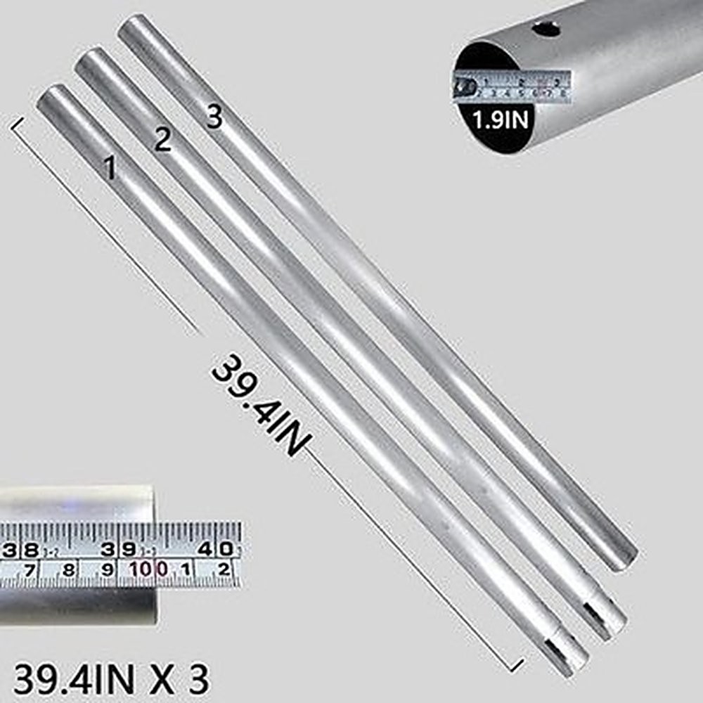 118in 3m Stainless Metal Tube Crossbar for Studio Backdrop Wall Mount #R016
