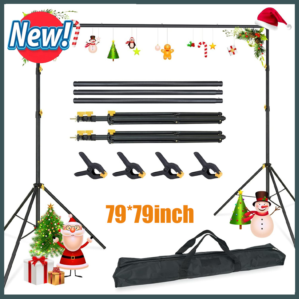 Backdrop Support Stand Kit 6.5×6.5ft Adjustable Photography Studio Photo Backgro