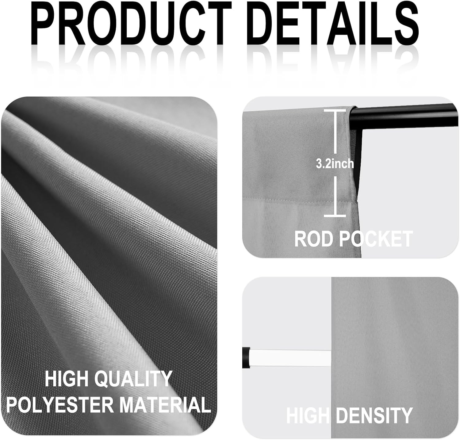 GFCC Grey Backdrop – 5FTX7FT Grey Photo Backdrop for Photoshoot Background for P