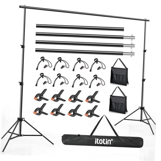 Backdrop Stand Photo Studio Background Stand Support System 10x7ft(WxH)