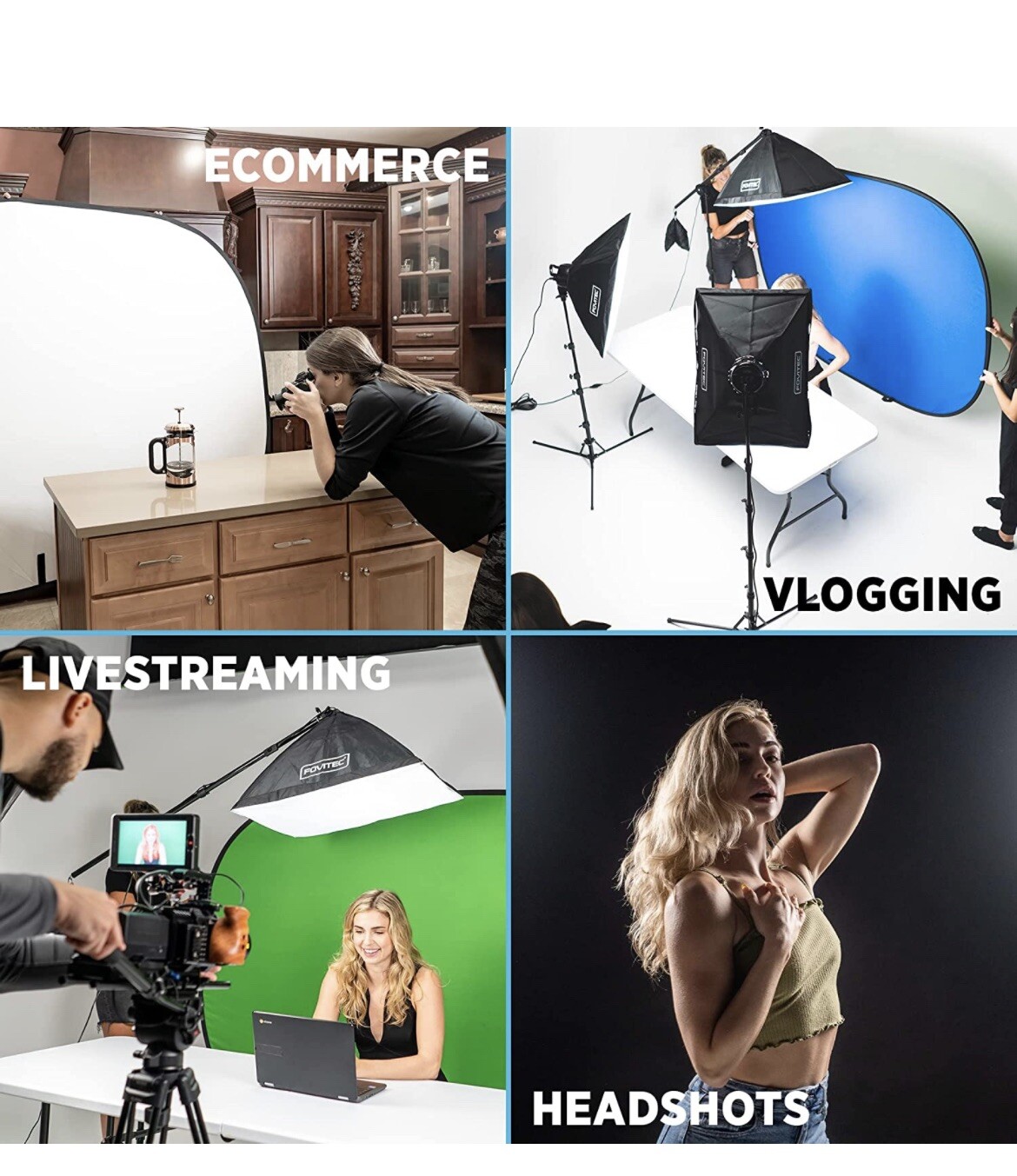 Reversible Pop-up Backdrop For Videography & Photography. 5’x7’