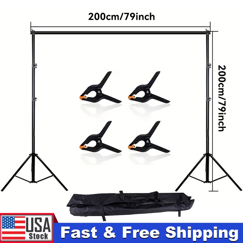 Backdrop Stand 6.5x6ft(WxH) Photo Studio Adjustable Background Stand Support Kit