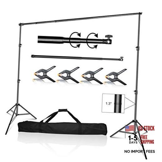 10 x 10 ft Photo Video Studio Heavy Duty Adjustable Backdrop Support System