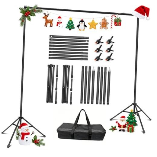 Backdrop Stand 10x7ft(WxH)- 7 Widths Photo Studio Adjustable Background Stand