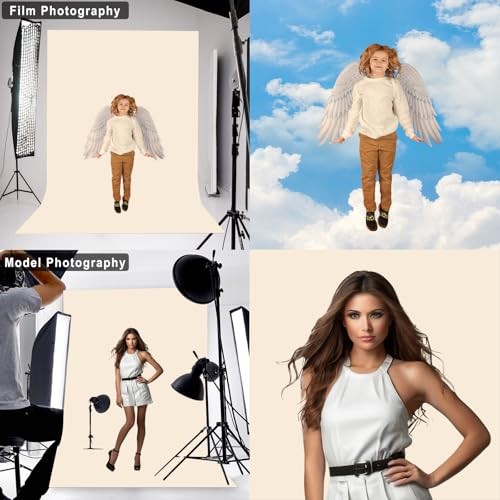 Photography Backdrop for Photoshoot, Fabric, 7×10 FT | Versatile 7X10 FT Cream