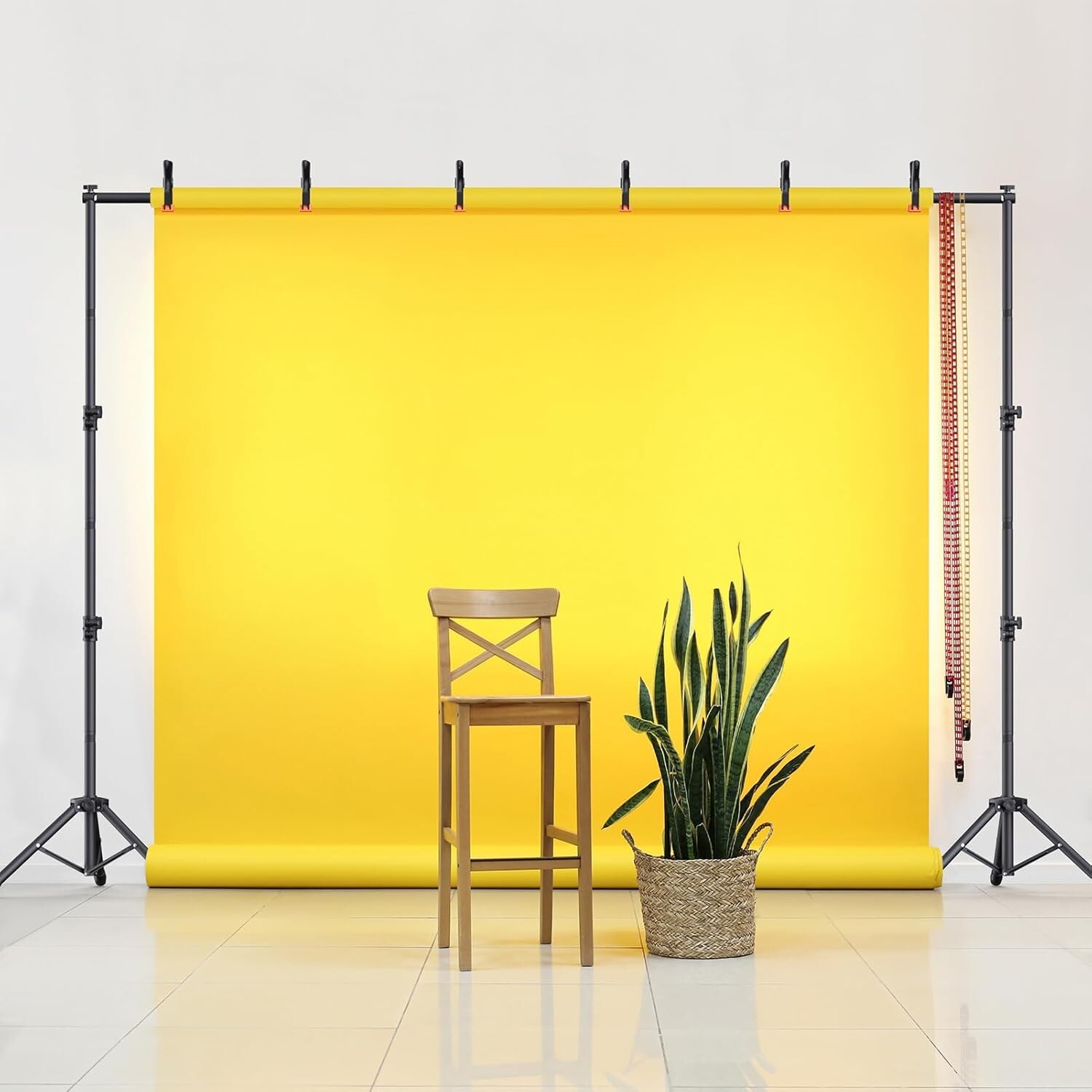 10×7.5Ft Adjustable Heavy-Duty Backdrop Stand Kit with Clamps for Photographers
