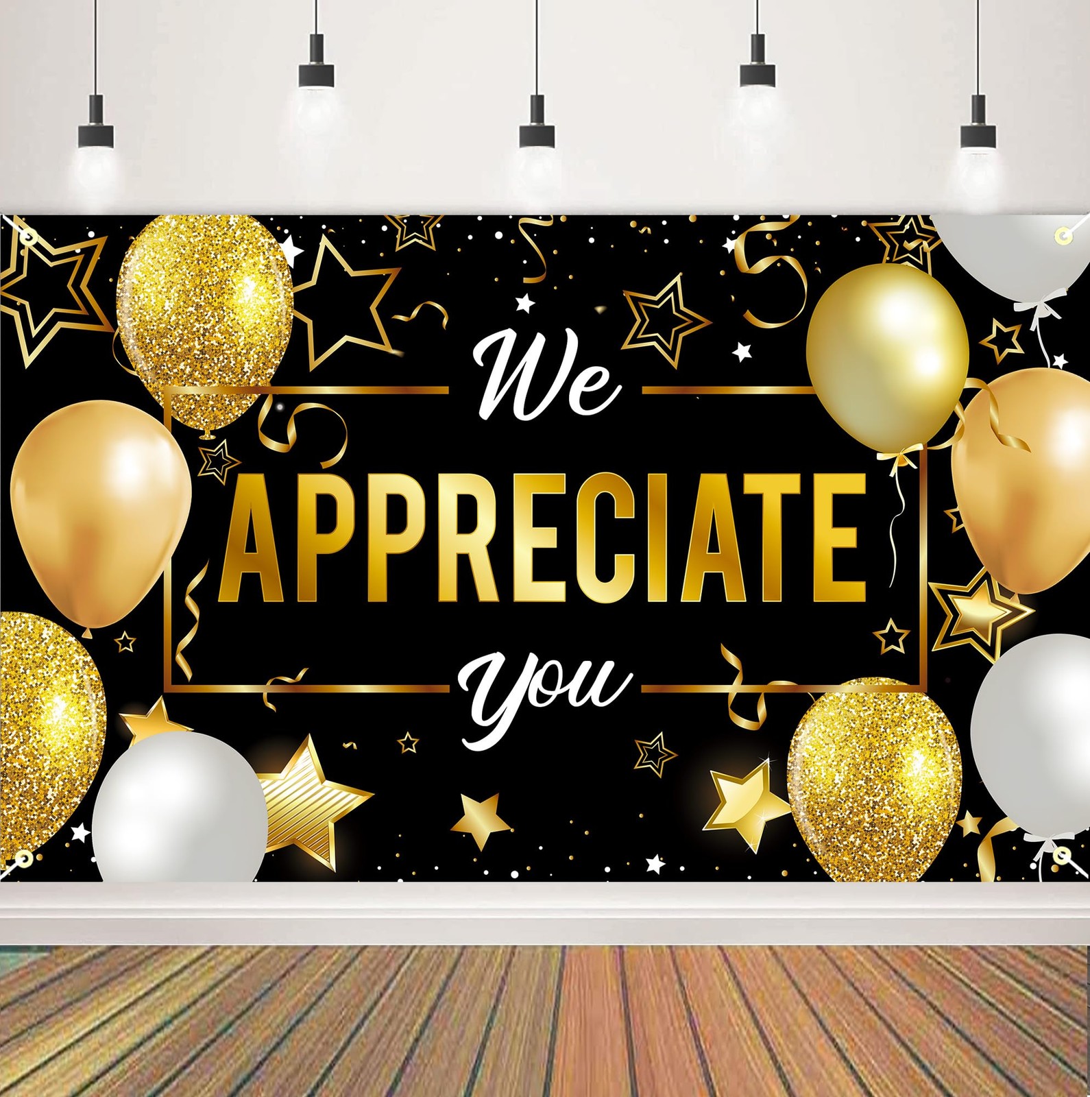 We Appreciate You Banner Backdrop, Employee Appreciation Decorations, Thank You
