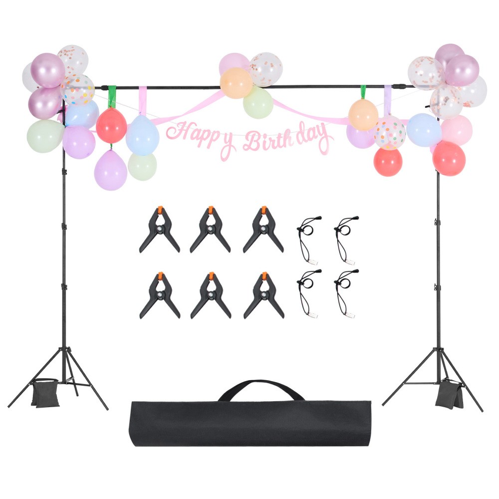 Portable Backdrop Stand 8.5 x 10 ft Adjustable Photo Background Tripod for Party