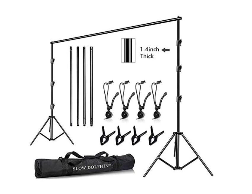 10 x 10Ft Photo Video Studio Heavy Duty Adjustable Muslin Backdrop Stand