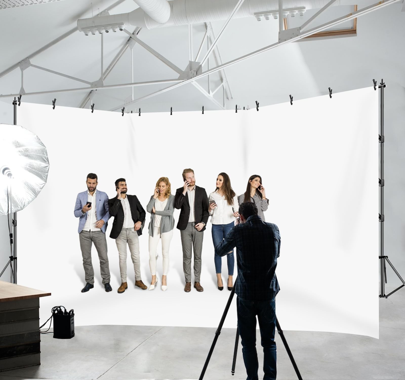 Photo Video Studio 30ft (Wide) x 10ft (Tall), Degree Crossbar Rotatable, Angl…