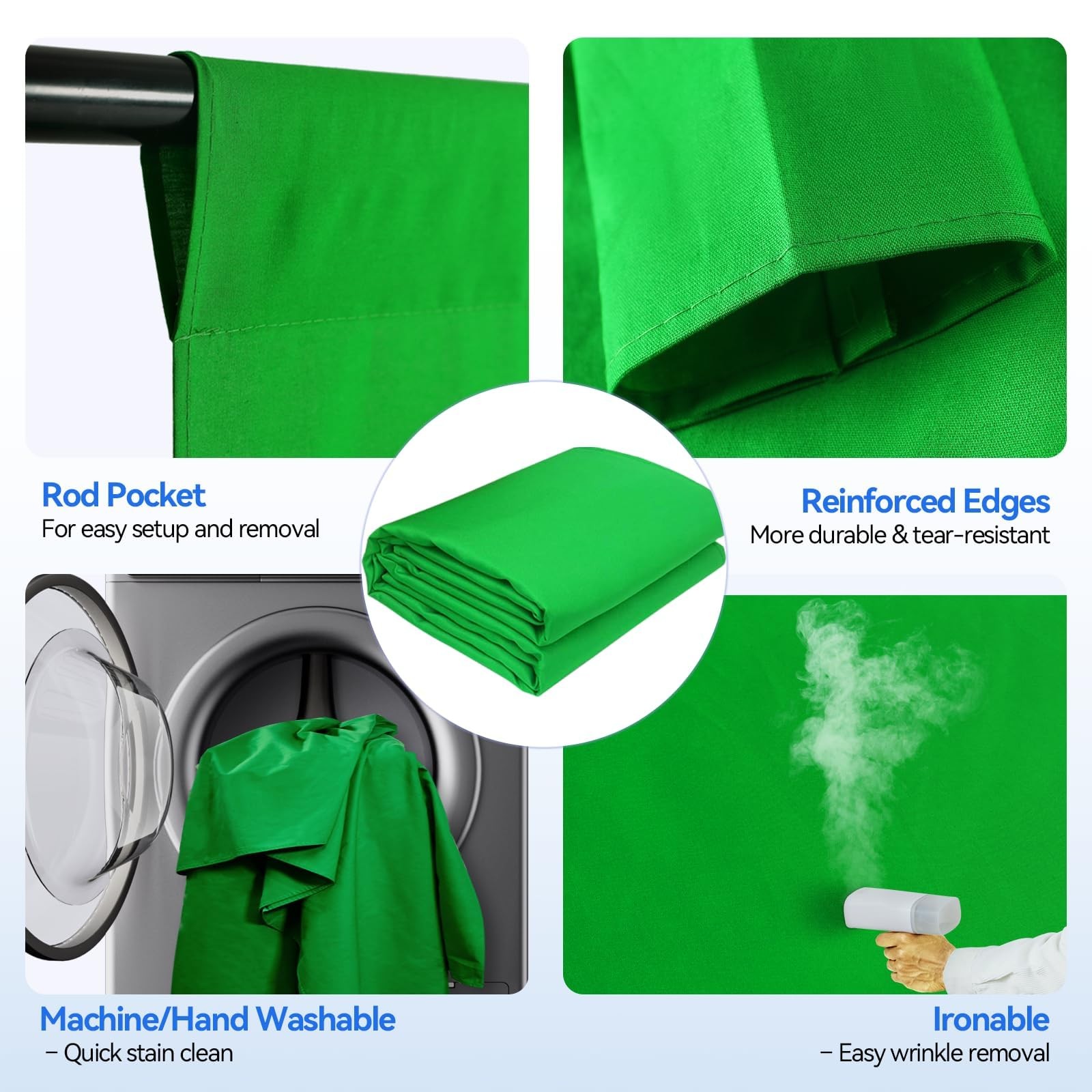 7 x 10ft Green Screen Backdrop Kit with Tripod Stand, Photography Background …