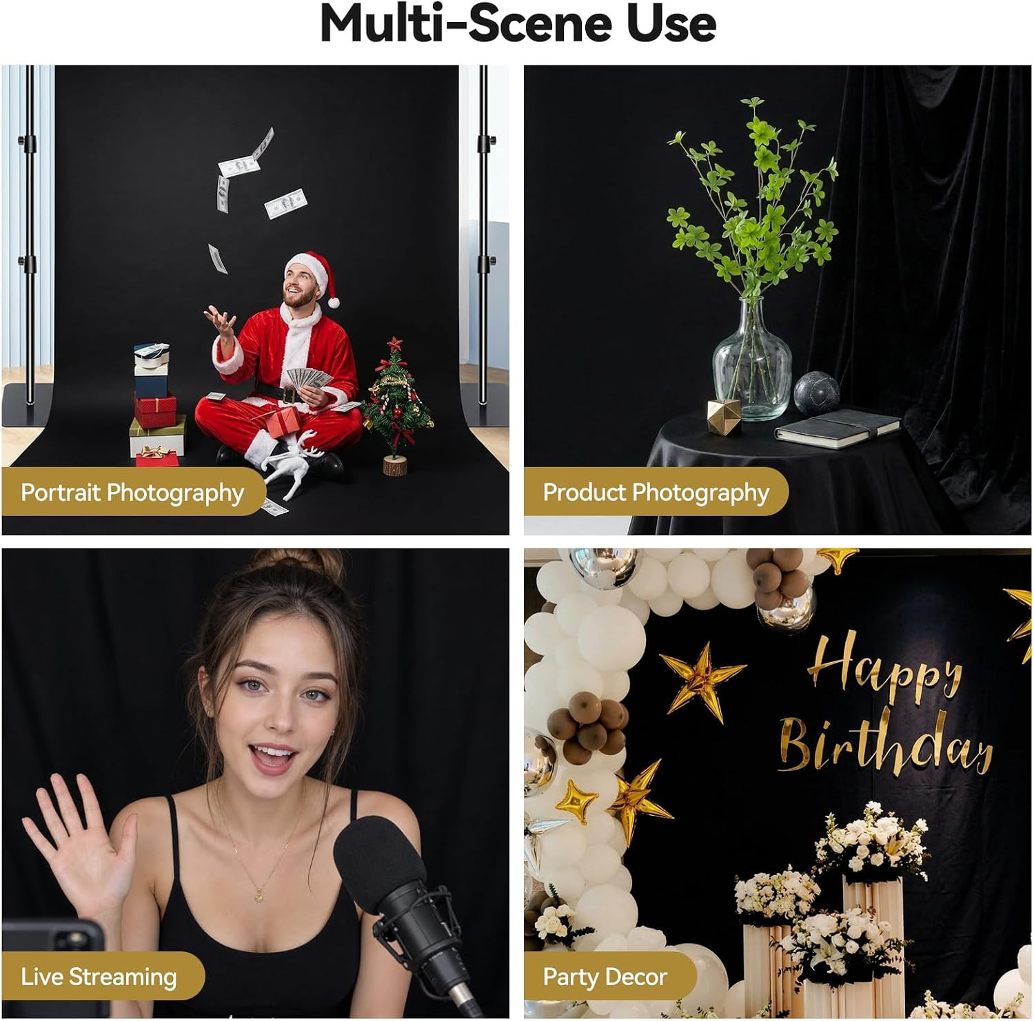 5X6.5Ft Photography Background Non-Reflective Fabric Backdrops