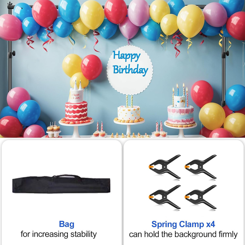 Backdrop Support Stand Kit 6.5×6.5ft Adjustable Photography Studio Photo Backgro