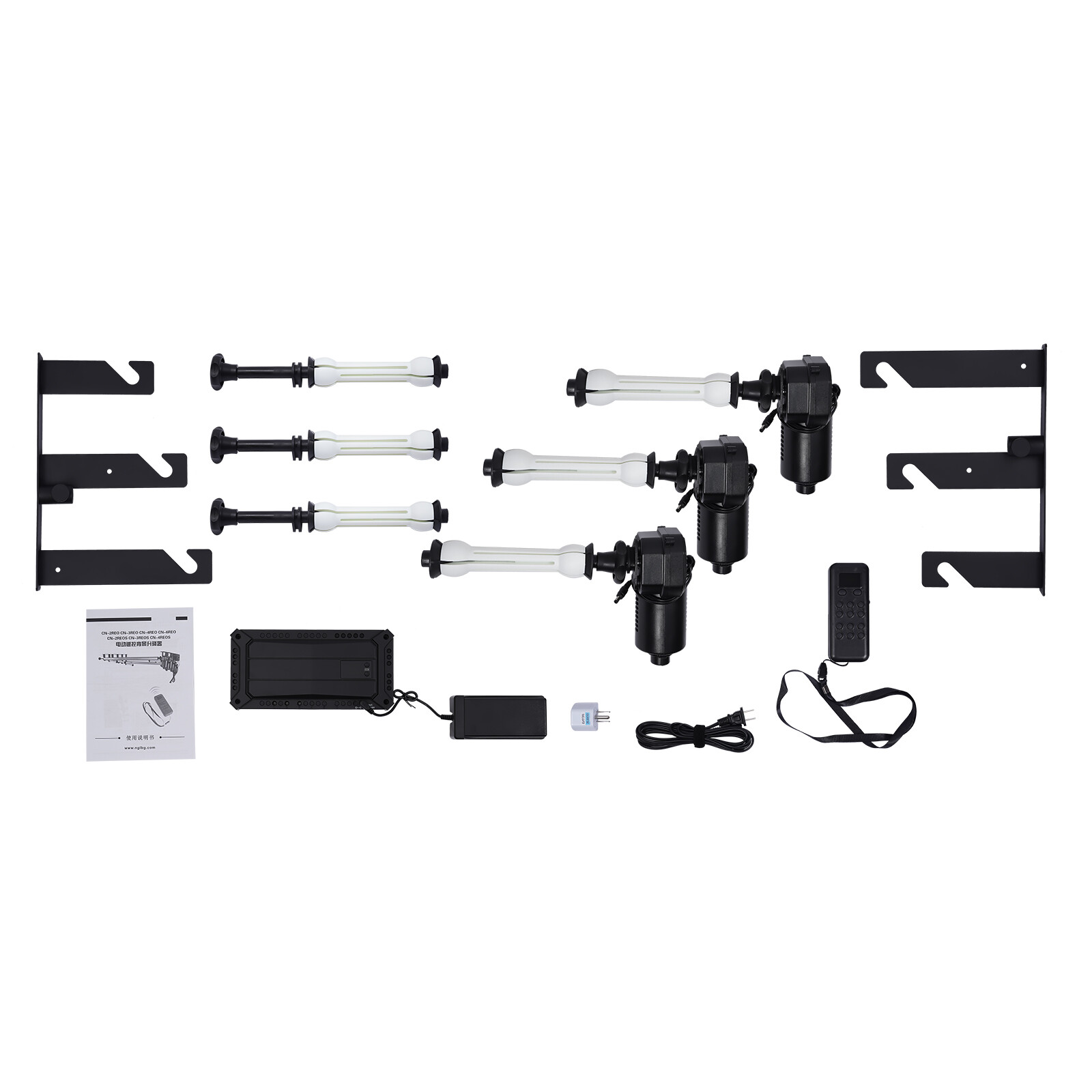 Motorized Electric Background Support System with Remote Control for Photography