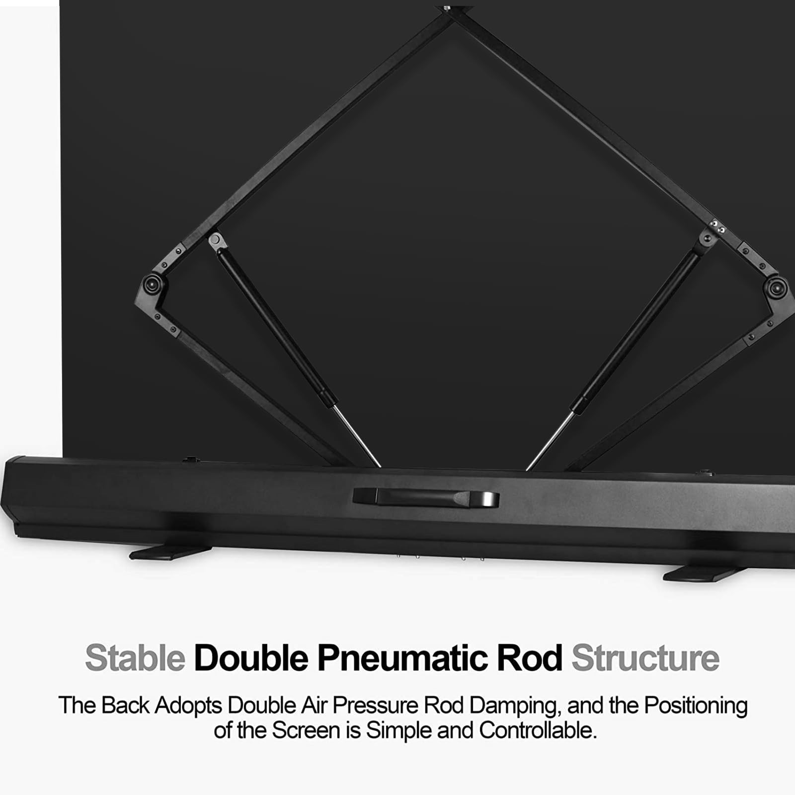 EMART 58x74in Collapsible Black Backdrop Screen, Retractable 58x74in,