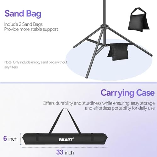 7 x 10 ft Adjustable Photo 7*10ft Backdrop Stand Black(6*9ft Backdrop)