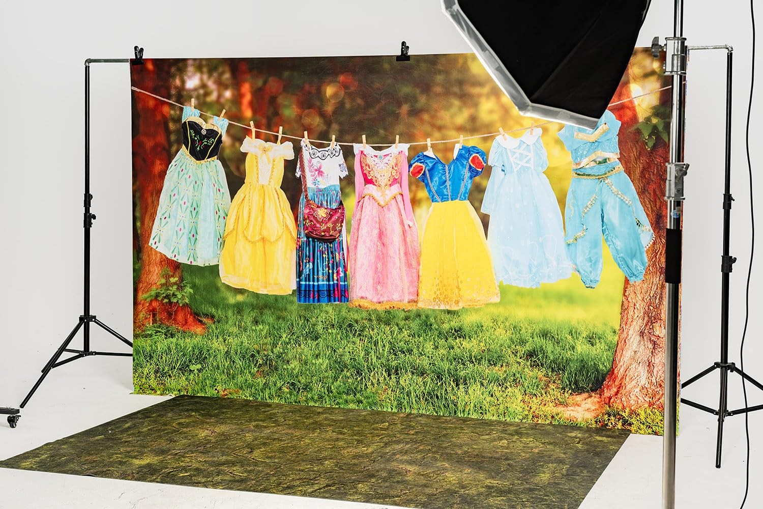 Kate Photography Floor Mats Rubber Mat Green Grass Photo 8x5ft,