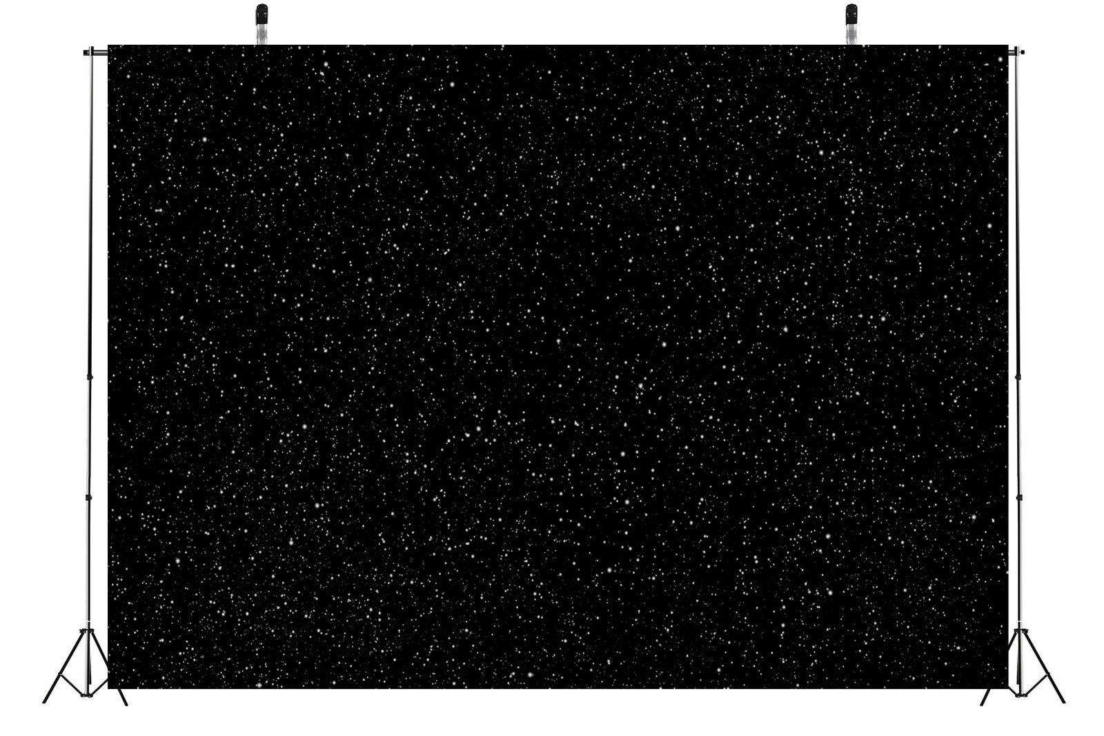 8x6ft Fabric Black Starry Sky Backdrop Night Sky Stars Outer Space Galaxy Uni…