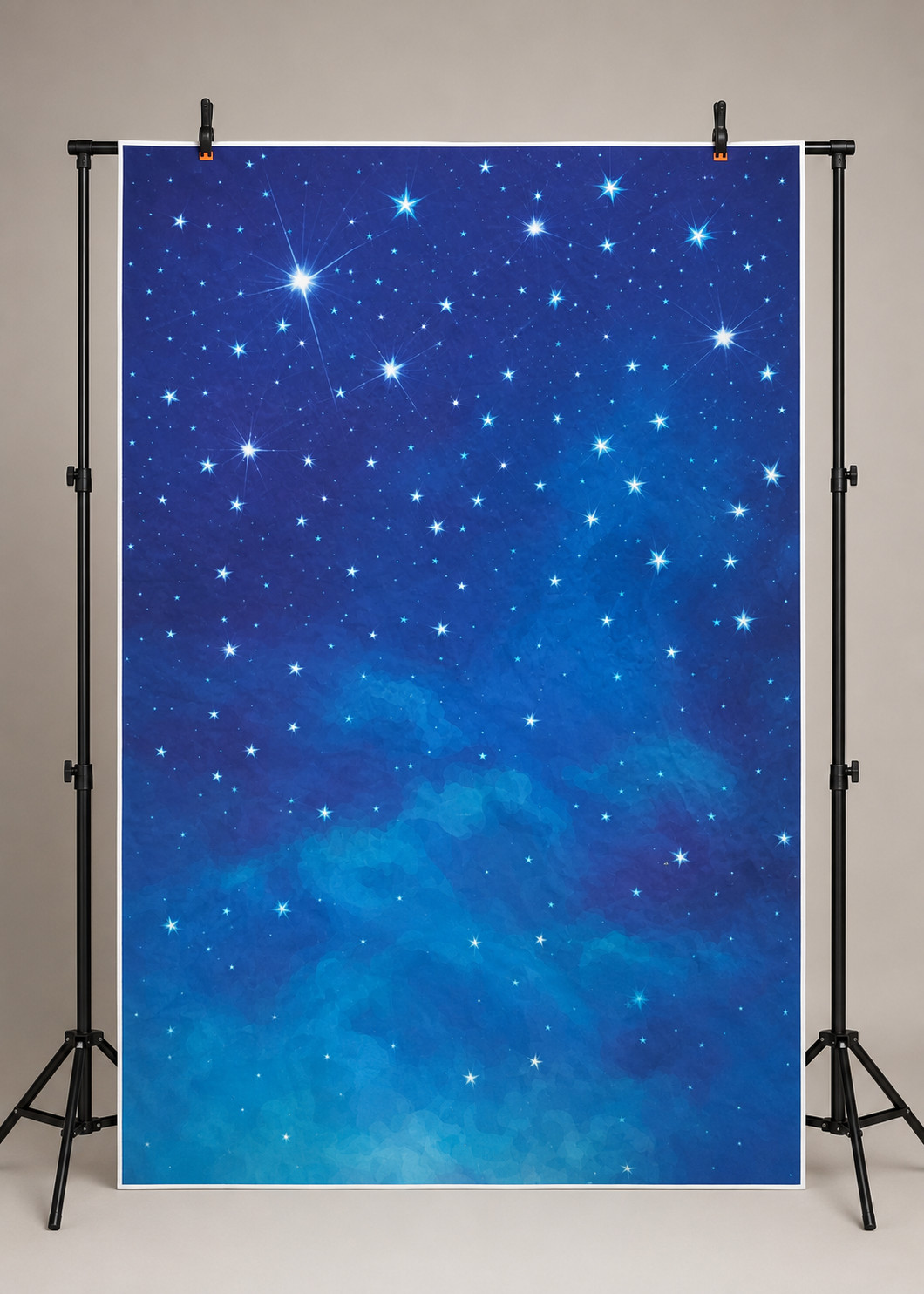 5×7 Blue Starry Night Photography Backdrop Celestial Sky Studio Background