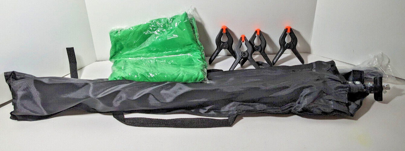 Aimosen Backdrop Stand Kit Single Tripod Light Easy to Carry Case Green Screen