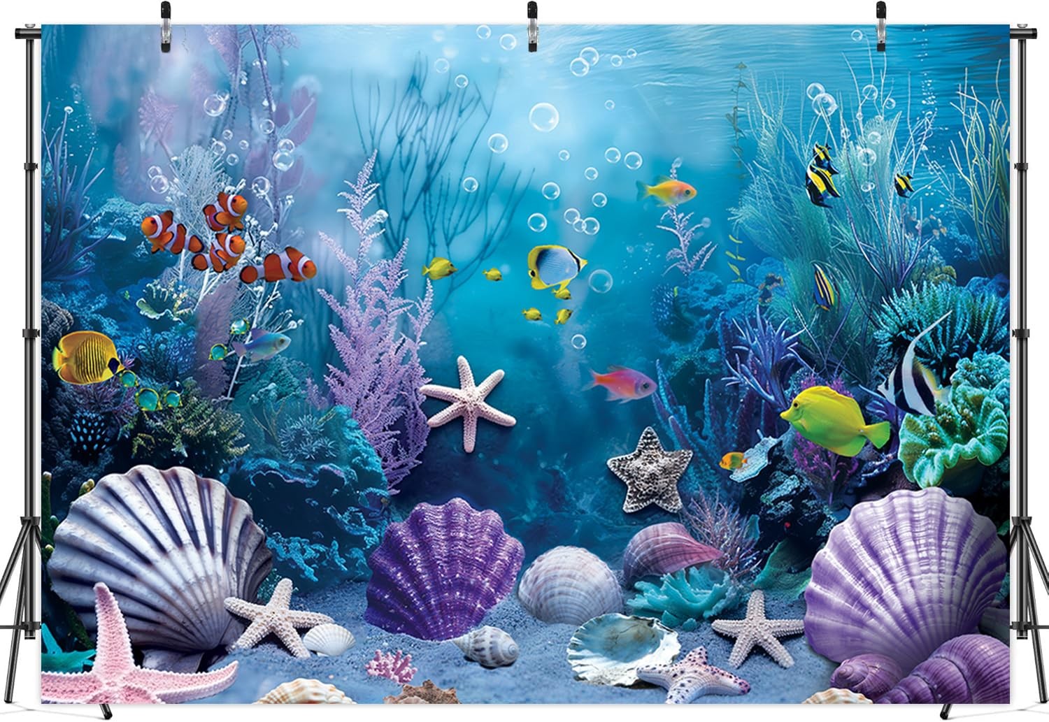 Under the Sea Backdrop Summer Tropical Fish Coral Ocean Underwater World Phot…