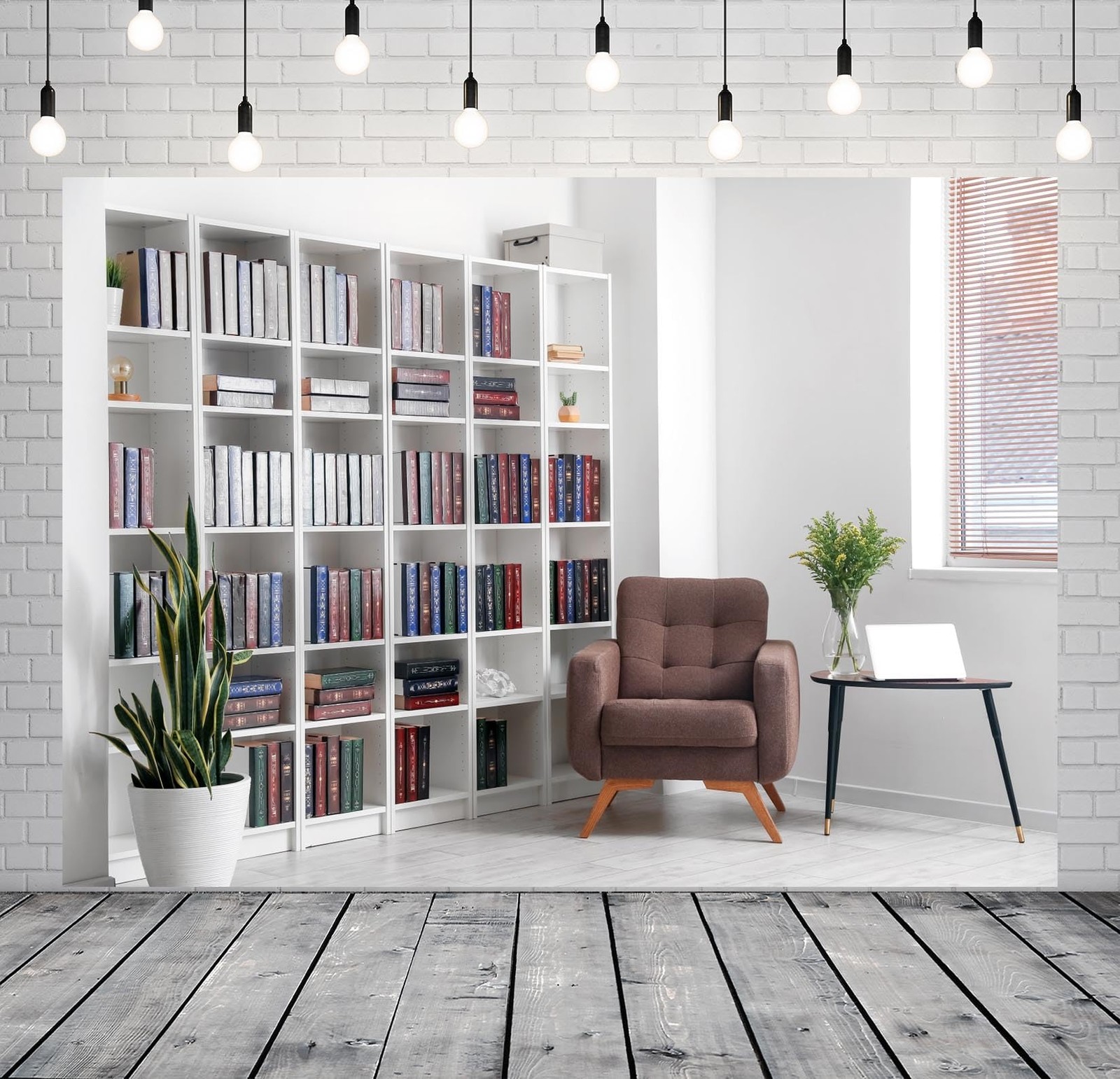 7x5ft Fabric Living Room Backdrop Modern Interior Office Zoom Prop