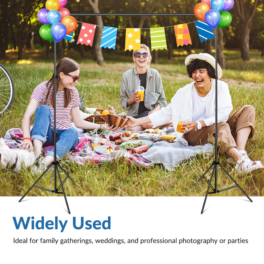 10FT Photography Adjustable Background Stand Support Photo Backdrop Crossbar Kit