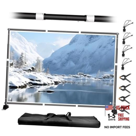 10 x 8FT Backdrop Banner Stand, Heavy Duty Adjustable Photo 8x10ft Black