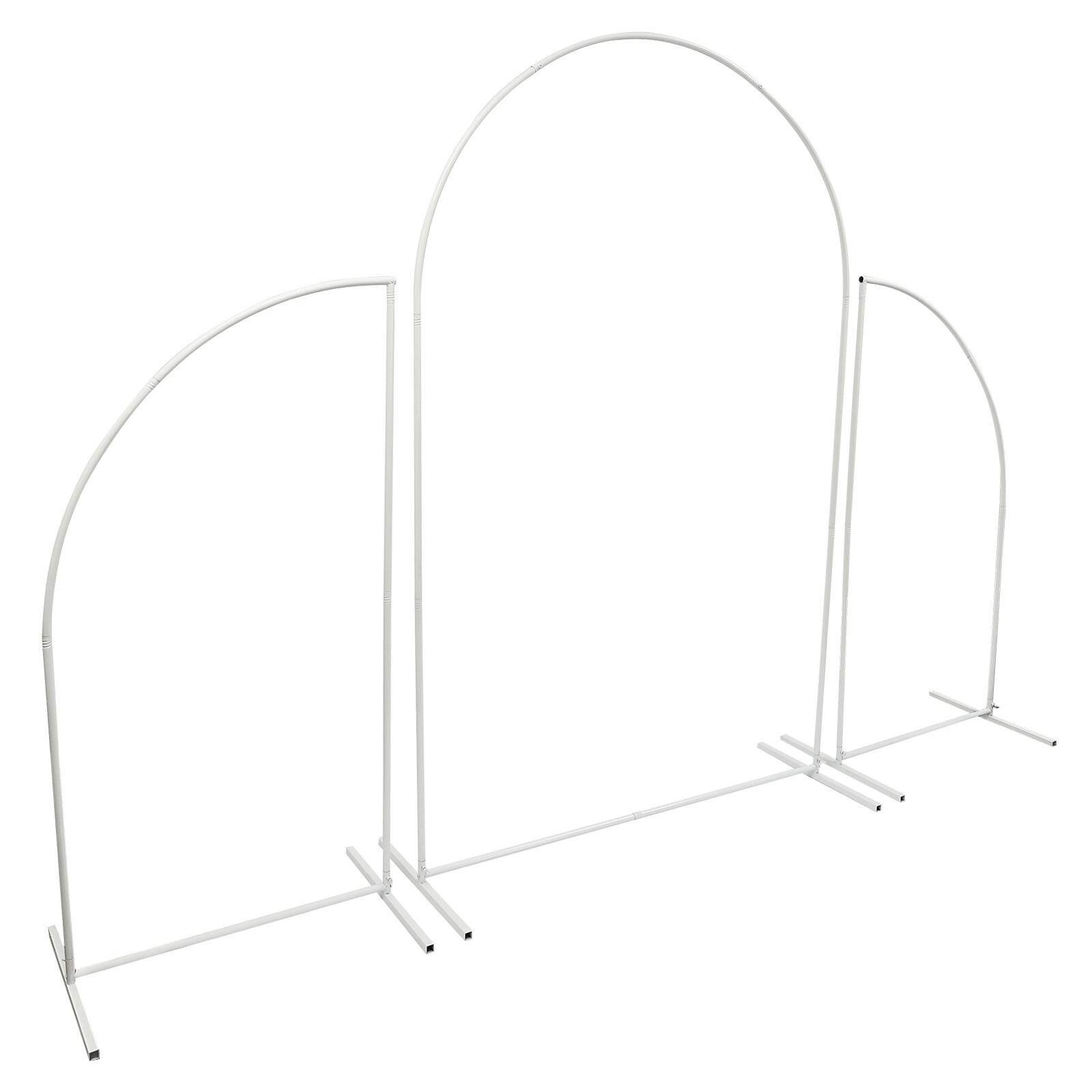 Wedding Arch Backdrop Stand Pink White Carbon Steel Frame Removable Cover