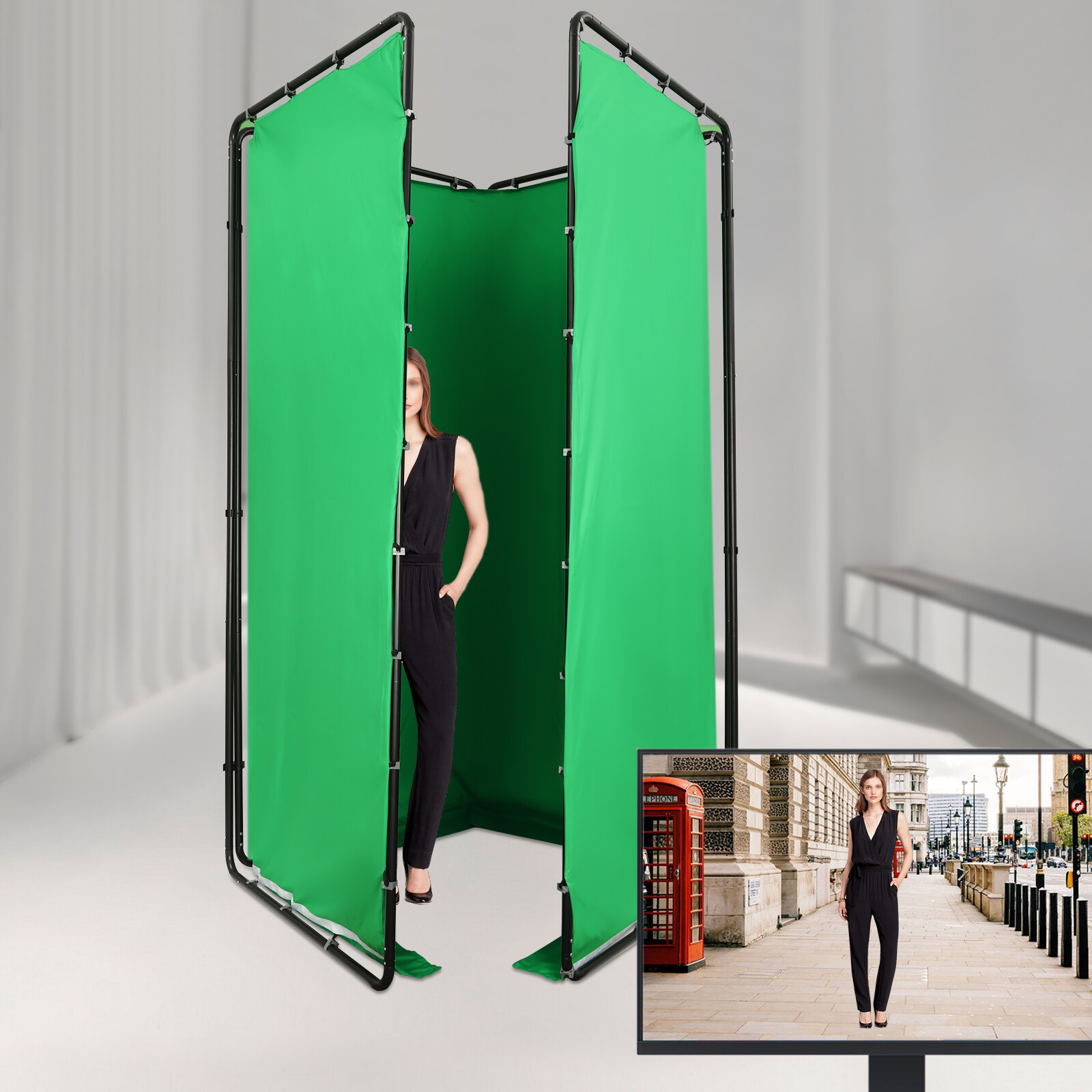 Screen Backdrop with Stand Portable Collapsible Photography Background for Photo