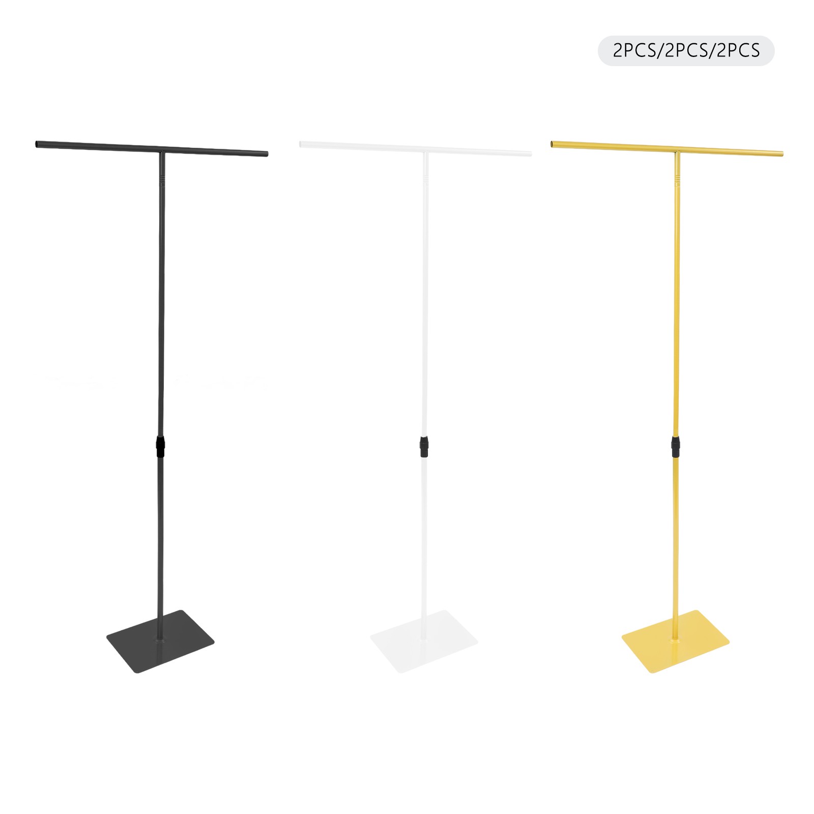 Adjustable Height Backdrop Stands , 2 Pcs Wedding Backdrop Stands For Weddings