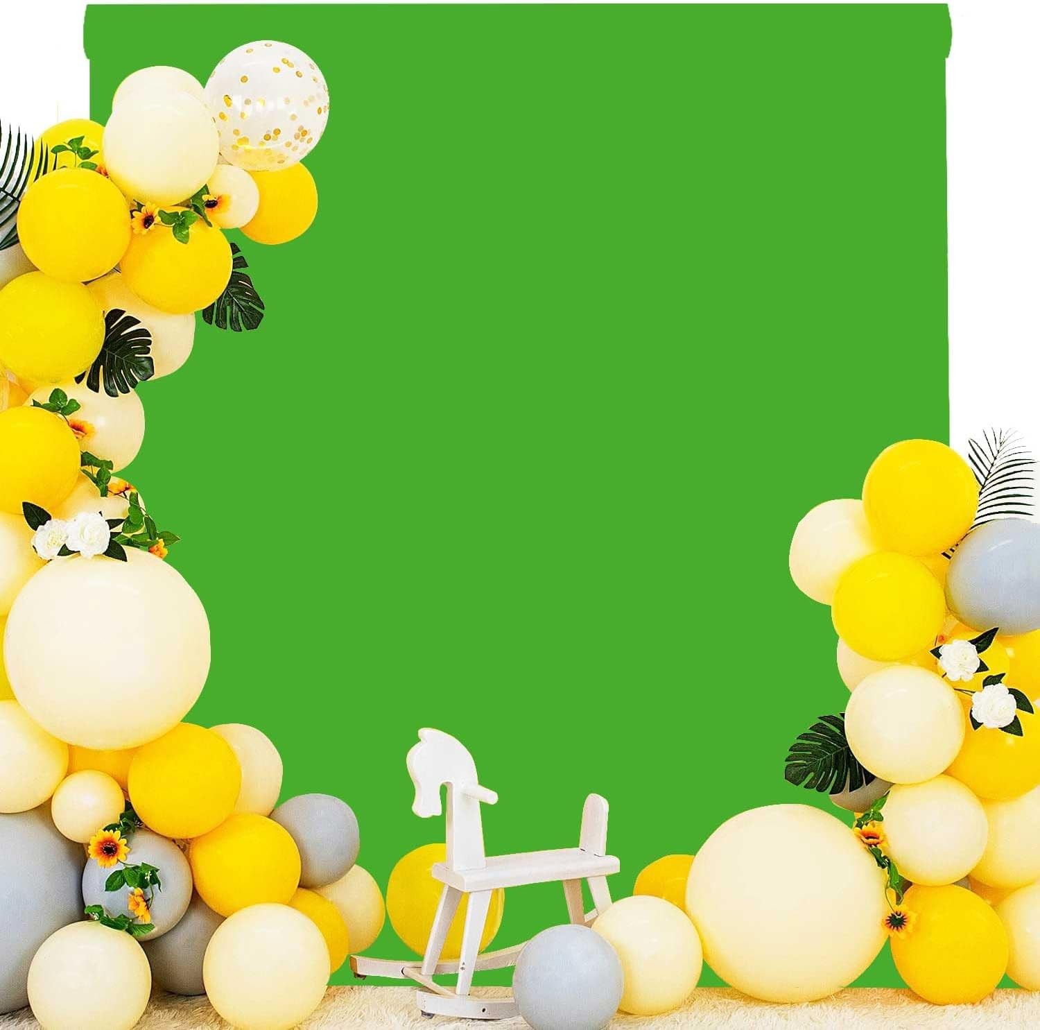 Green Screen Photo Backdrop for Photoshoot Green Background for Video 8×10 FT