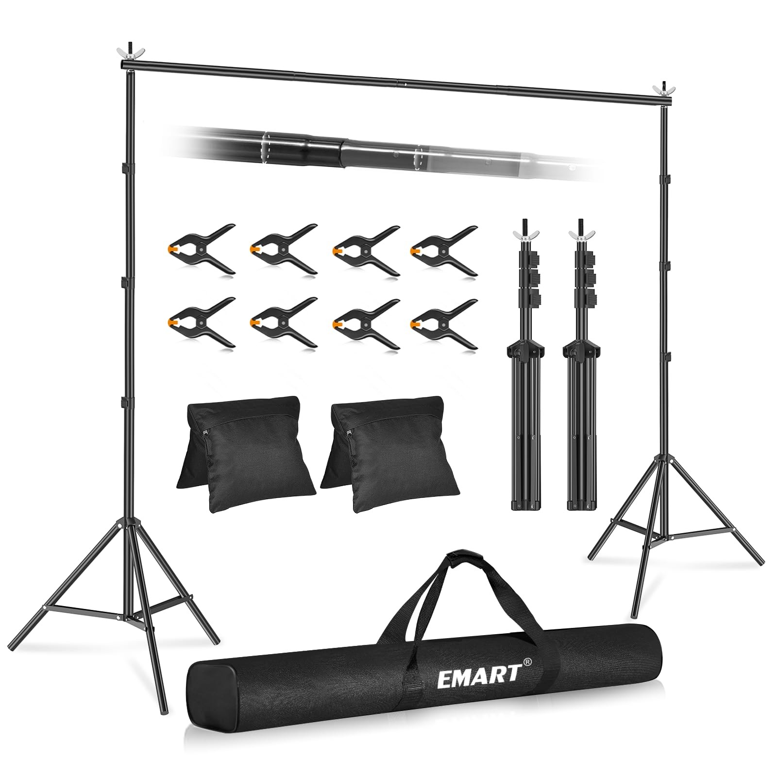 Adjustable Photography Backdrop Stand Studio Background Support Kit Wedding