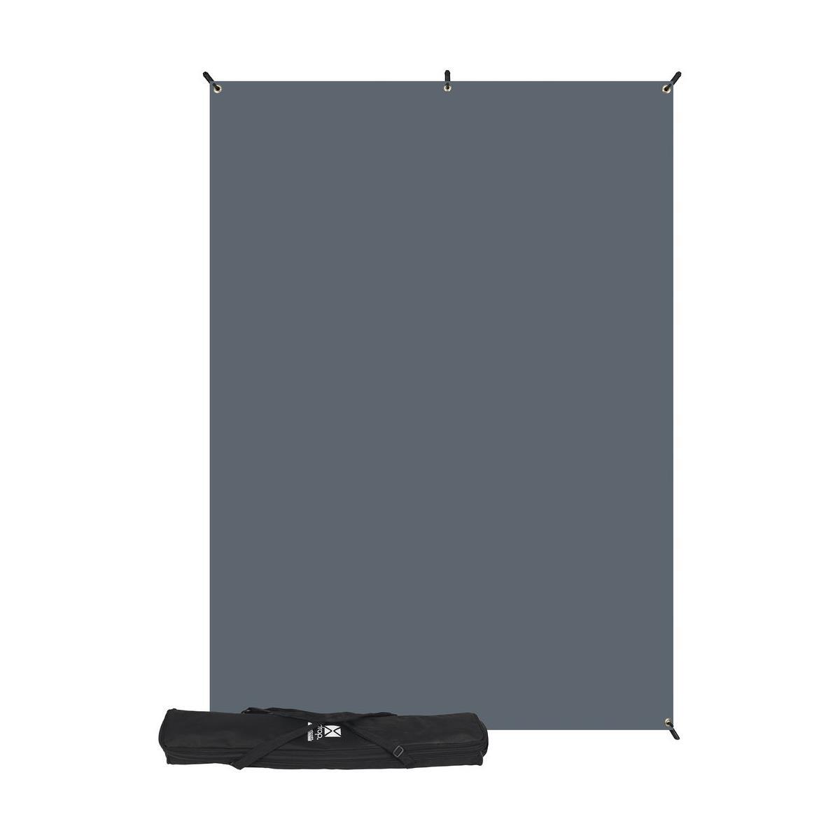 Westcott 5 x 7′ Neutral Gray X-Drop Backdrop Kit, with X-Drop Stand and Travel