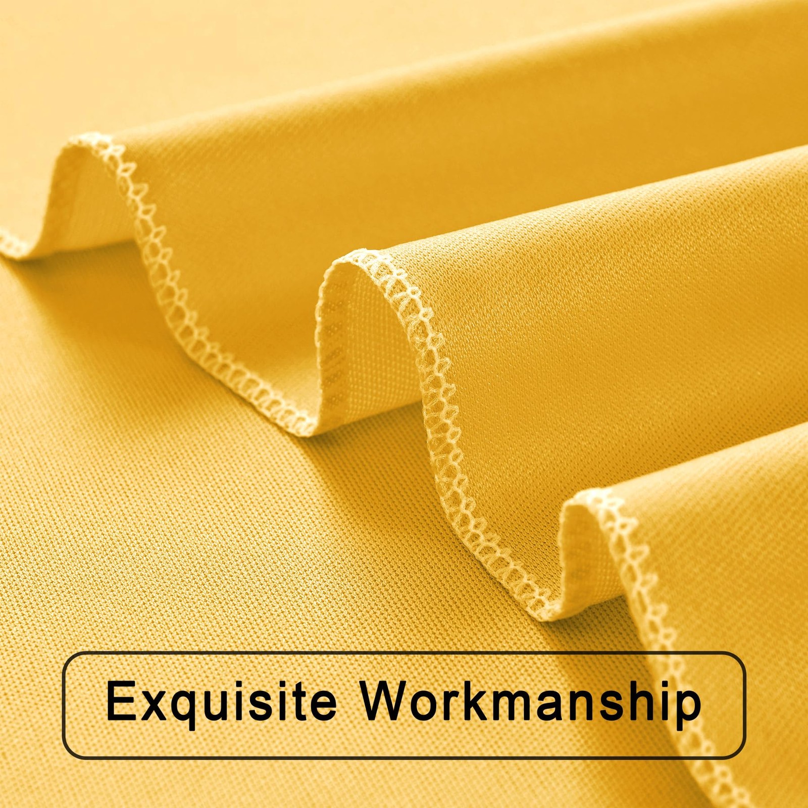 10×10 Ft Wrinkle Free Yellow Backdrop Curtain Polyester 2 Panels 5×10 Ft Party