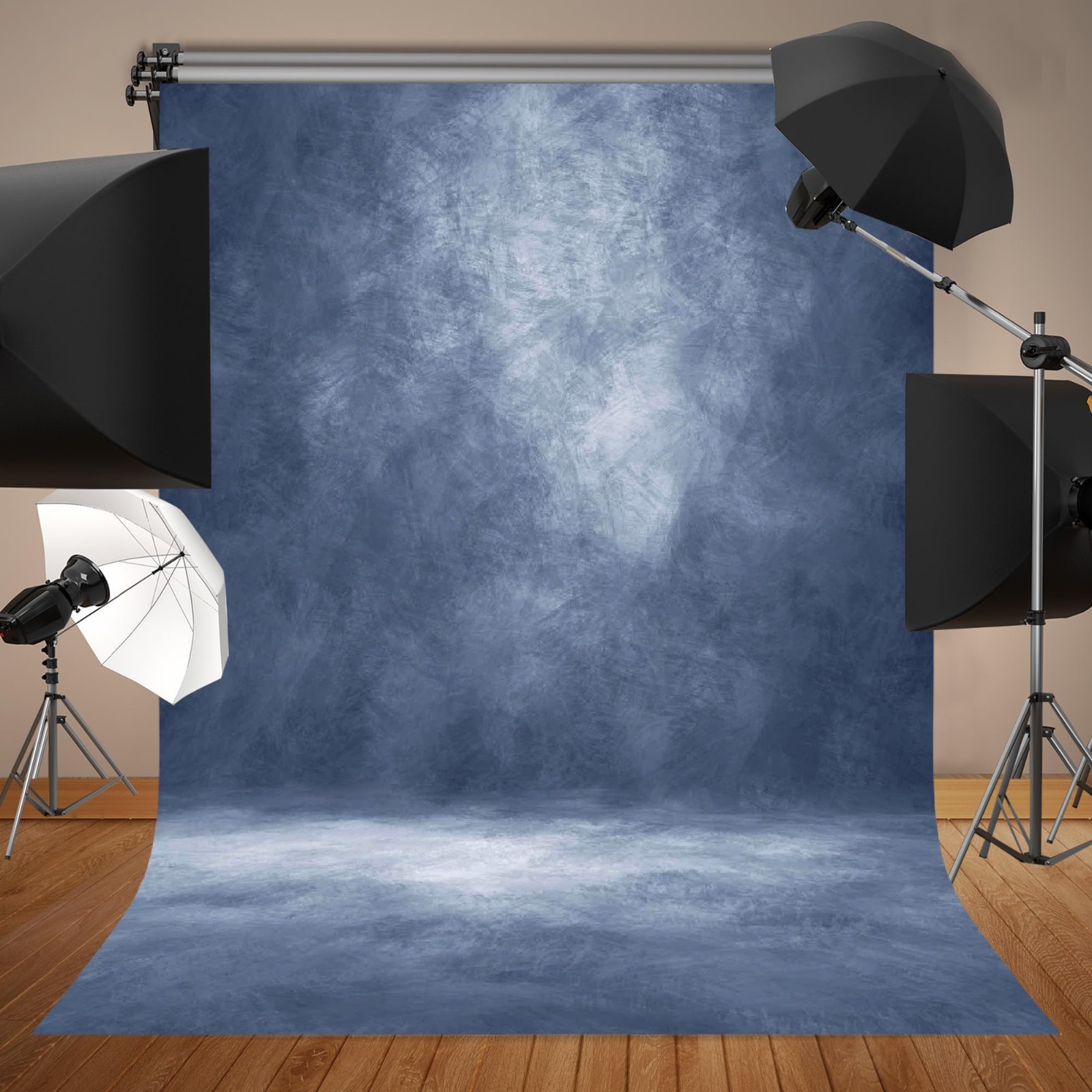 8x10ft Abstract Photography Backdrop – Portrait Props, Studio Background, Blue P