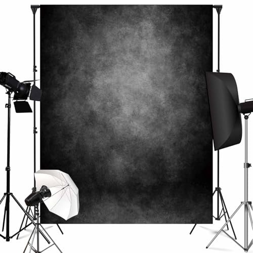 Abstract Backdrop Background for Photography Headshot Portraits 5x7ft Black