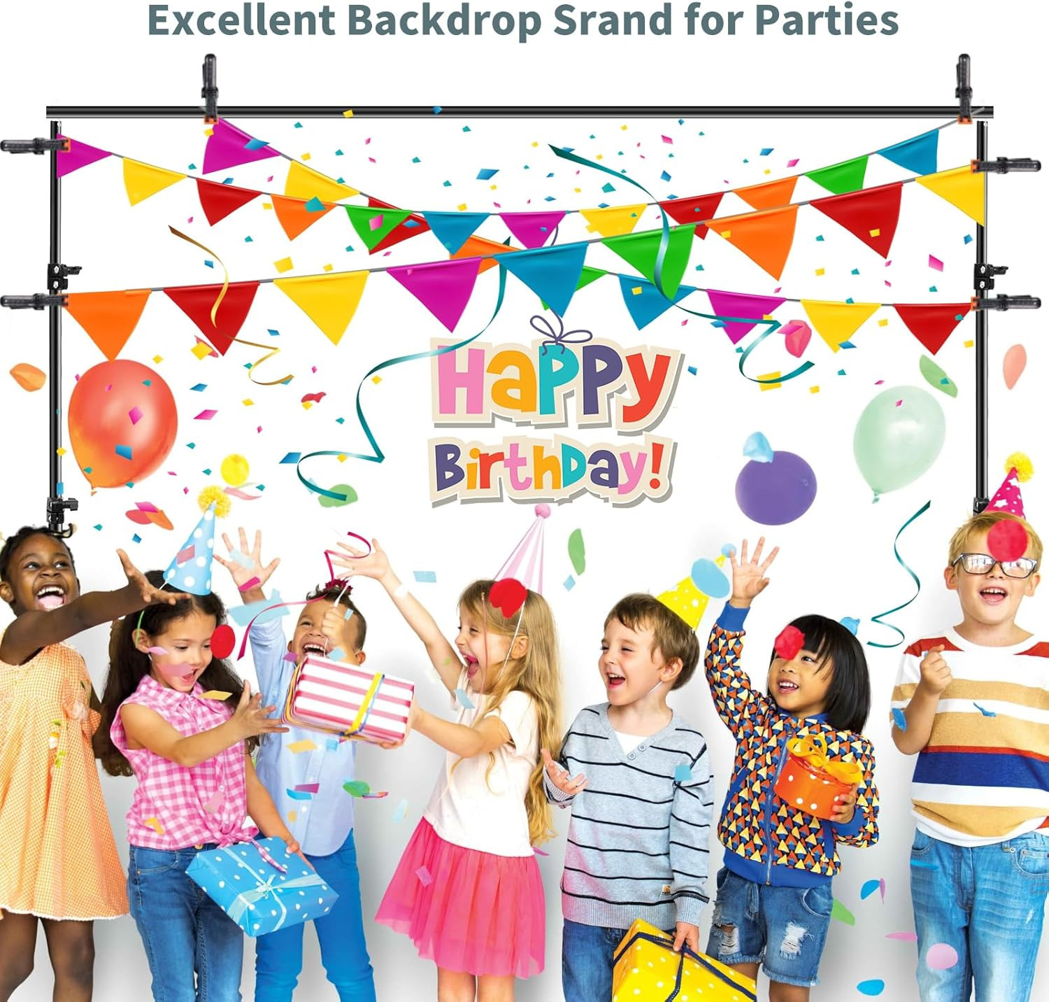 Backdrop Support Stand Kit 6.5×6.5ft Adjustable Photography Studio Photo Backgro