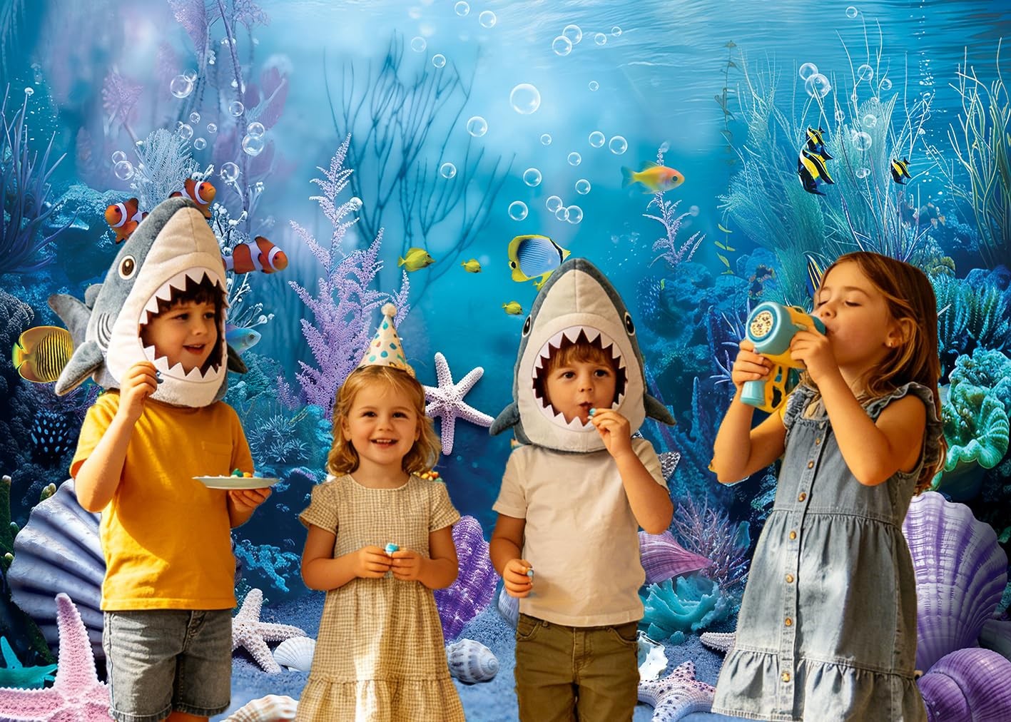 Under the Sea Backdrop Summer Tropical Fish Coral Ocean Underwater World Phot…