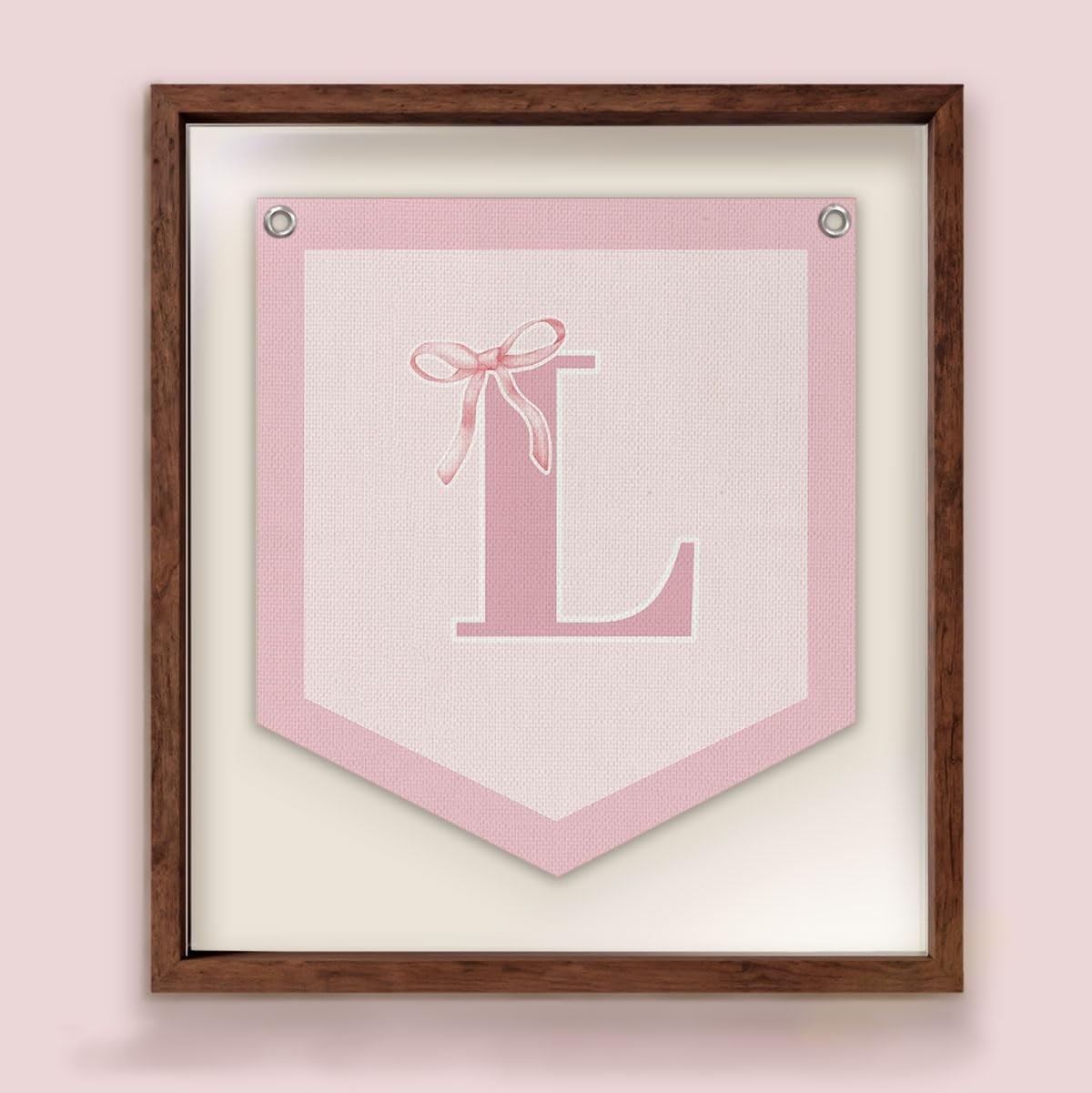 Initial Personalized Preppy Banner, Baby Shower Decor Girl Nursery Decor, Coq…