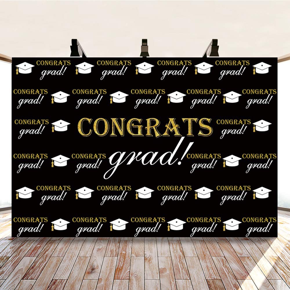 10x8ft Class of 2025 Backdrop, Polyester, Congrats Grad, Graduation Party
