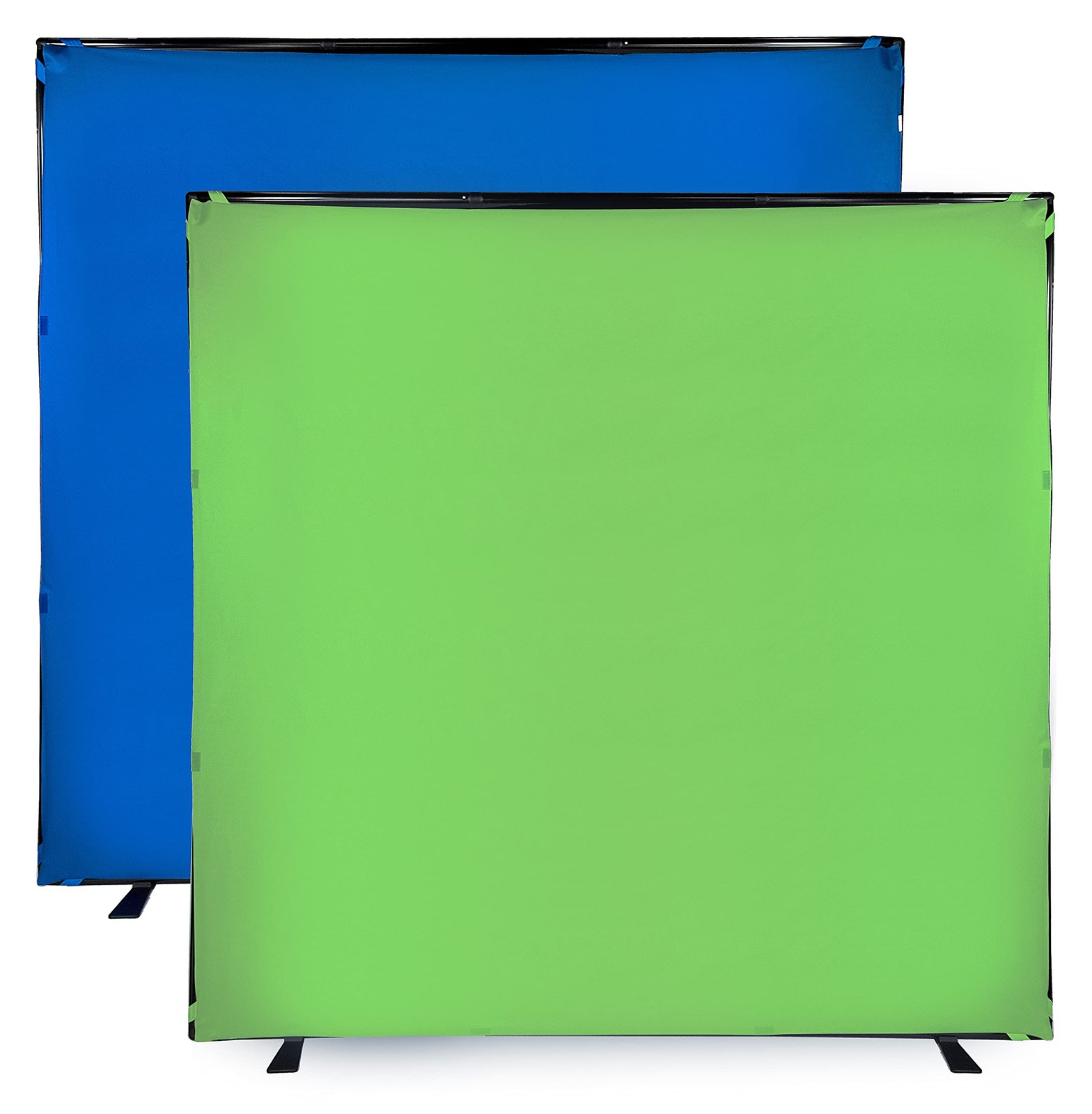Complete Portable Background Kit w/Bag – 7.4 x 7.4ft (2.3 x 7x7in, Blue Green
