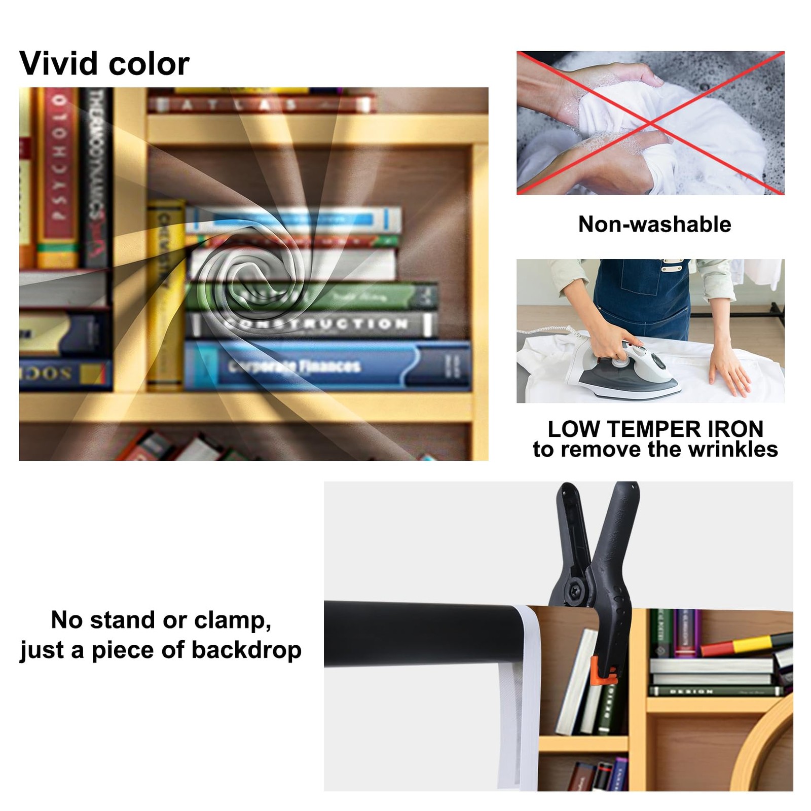 5×3 FT Polyester Heart Shaped Bookshelf Backdrop Photography Background