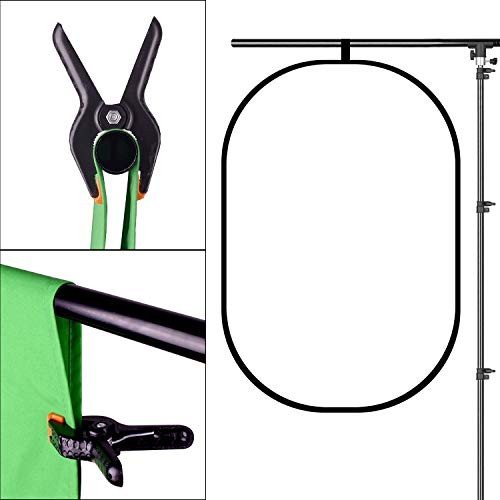 T-Shape Portable Background Backdrop Support Stand Kit 5ft Wide 8.5ft Tall