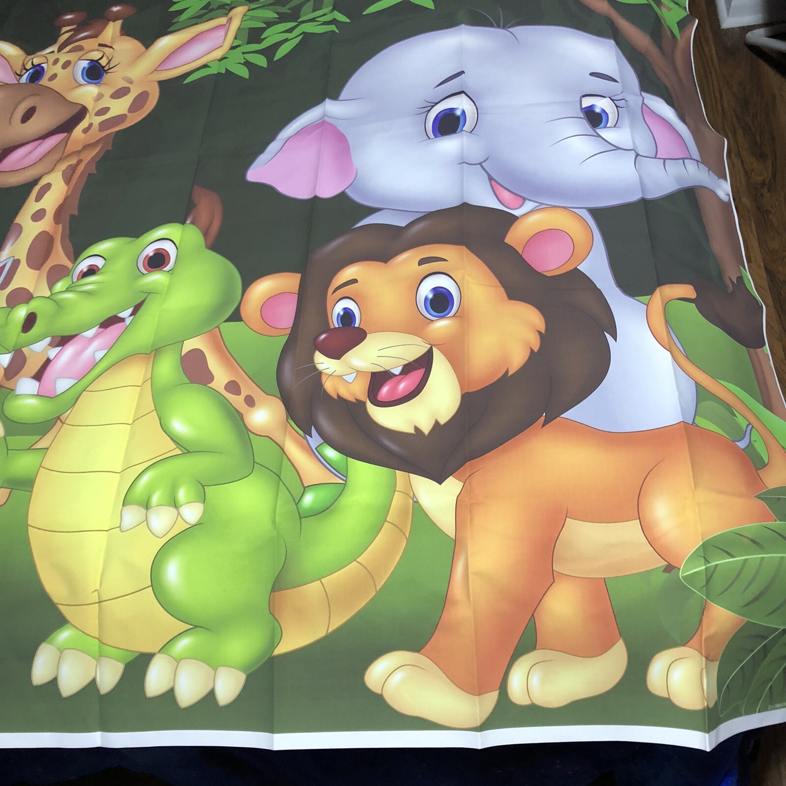 Cartoon Animals Zoo Photography Backdrop for Kids, Birthday Parties/Pictures NEW